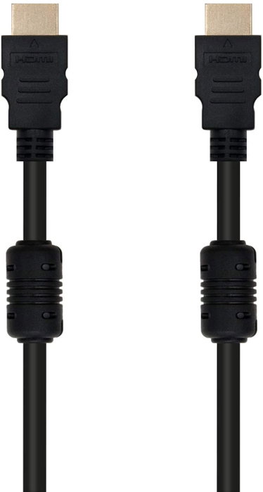 Nanocable Cable HDMI V1.4 de 10m Negro con Ferrita y Oro 24K Nanocable Cable HDMI V1.4 de 10m Negro con Ferrita y Oro 24K